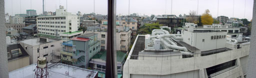 Rear view from stairwell (outside apartment)